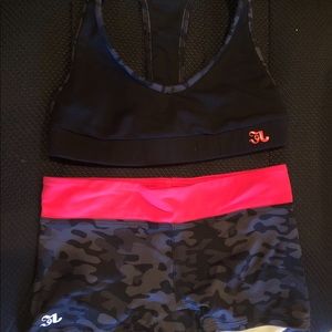 Jo and Jax dance wear chevron top and shorts MC